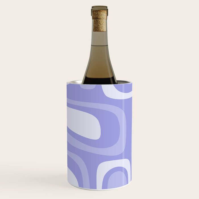 Palm Springs Retro Modern Abstract Pattern in Lavender Light Purple Wine Chiller Gallery Image 1
