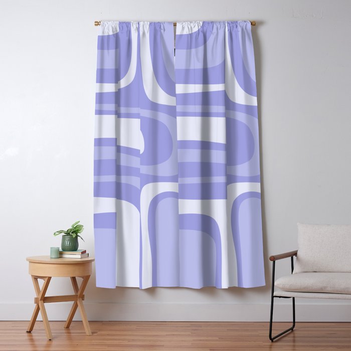 Palm Springs Retro Modern Abstract Pattern in Lavender Light Purple Window Curtain Gallery Image 5
