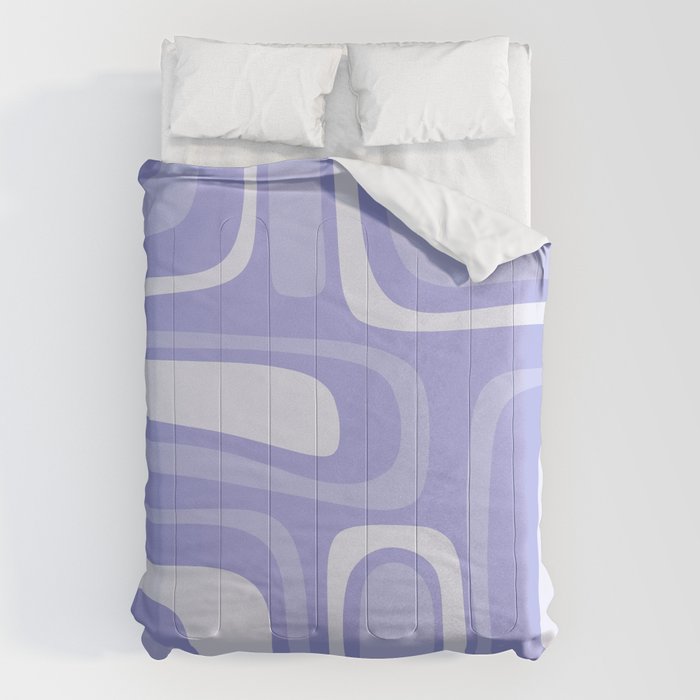 Palm Springs Retro Modern Abstract Pattern in Lavender Light Purple Comforter Gallery Image 6