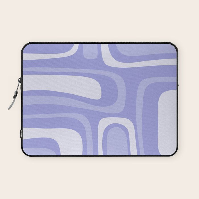 Palm Springs Retro Modern Abstract Pattern in Lavender Light Purple Laptop Sleeve Gallery Image 1