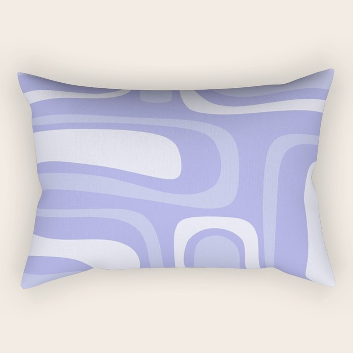 Palm Springs Retro Modern Abstract Pattern in Lavender Light Purple Rectangular Pillow Gallery Image 1