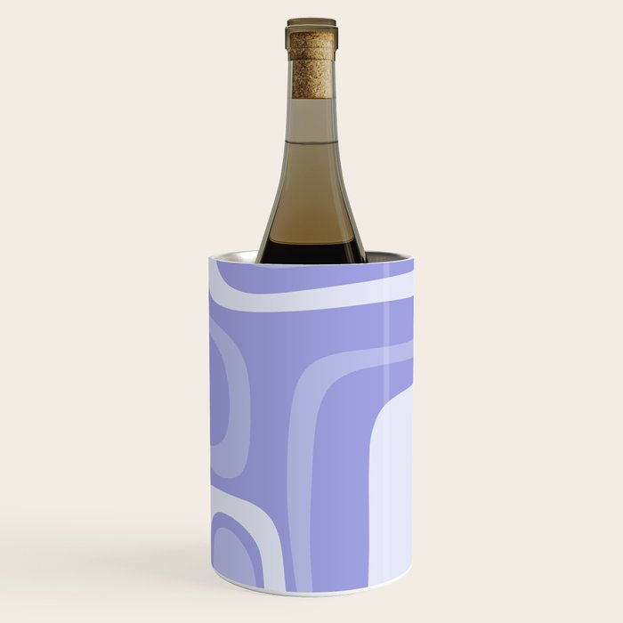 Palm Springs Retro Modern Abstract Pattern in Lavender Light Purple Wine Chiller Gallery Image 3