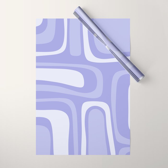 Palm Springs Retro Modern Abstract Pattern in Lavender Light Purple Wrapping Paper Gallery Image 1