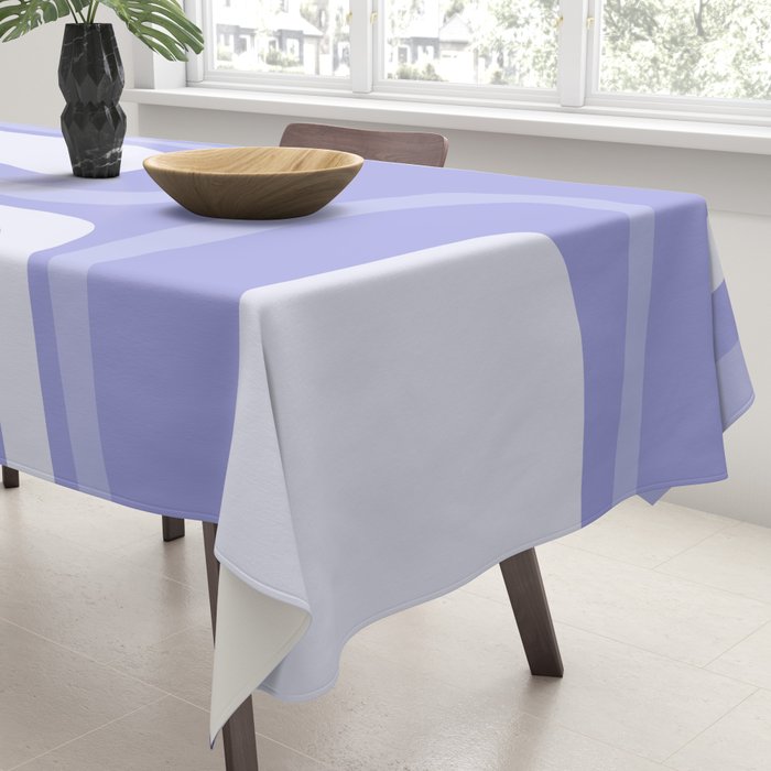 Palm Springs Retro Modern Abstract Pattern in Lavender Light Purple Tablecloth Gallery Image 3
