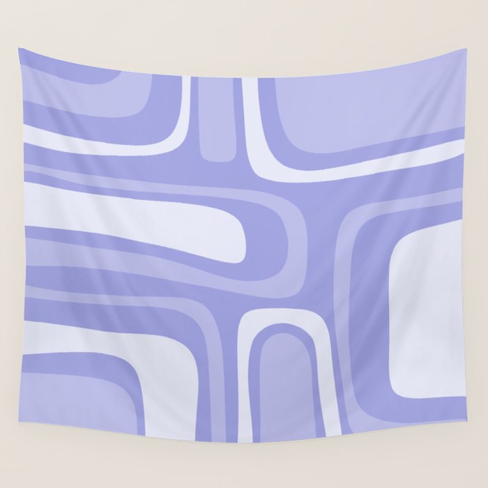 Palm Springs Retro Modern Abstract Pattern in Lavender Light Purple Wall Tapestry Gallery Image 4