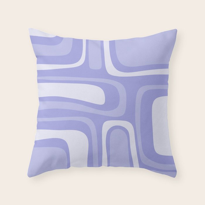 Palm Springs Retro Modern Abstract Pattern in Lavender Light Purple Throw Pillow Gallery Image 6