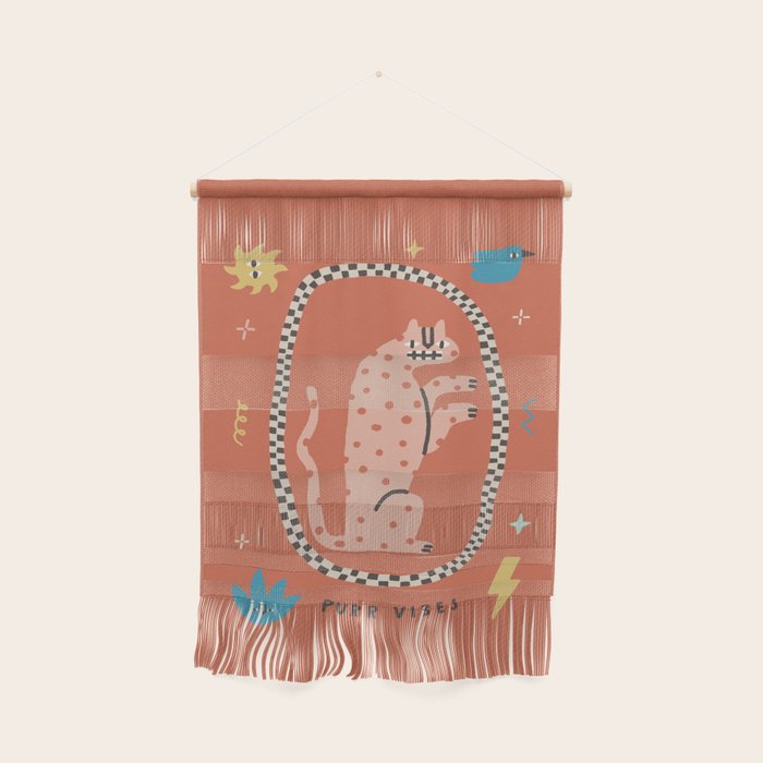 Trippy tiger in red Wall Hanging Gallery Image 1