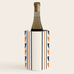 Abstract Shapes 76 in Orange and Navy Blue (Moon Phase Geometric Abstraction) Wine Chiller Gallery Image 1