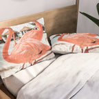 Pink Flamingos On Aruba Island Art Photo | Caribbean Beach Wall Print | Tropical Travel Photography Pillow Sham Gallery Image 2