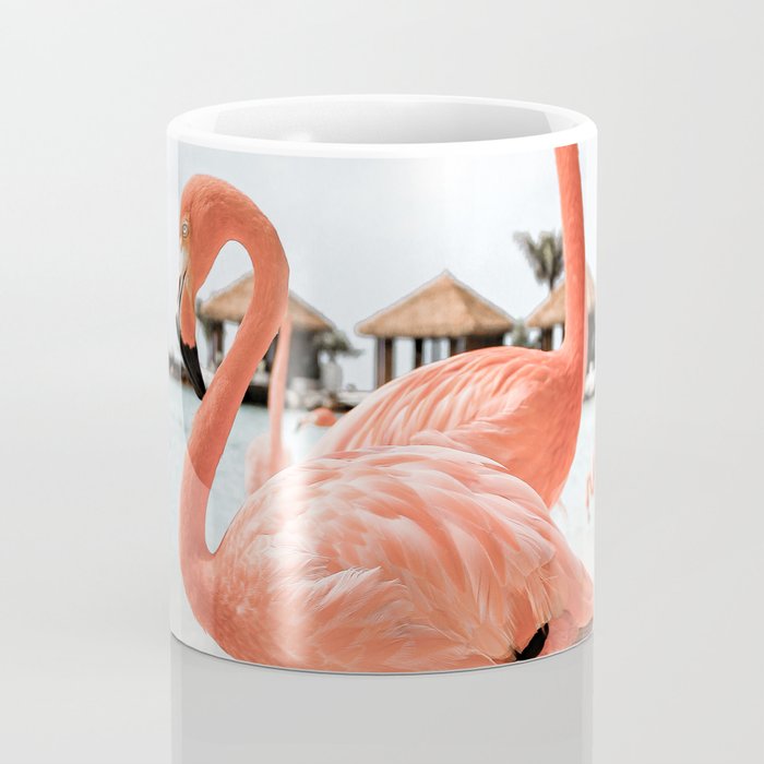 Pink Flamingos On Aruba Island Art Photo | Caribbean Beach Wall Print | Tropical Travel Photography Coffee Mug Gallery Image 4