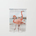 Pink Flamingos On Aruba Island Art Photo | Caribbean Beach Wall Print | Tropical Travel Photography Wall Hanging Gallery Image 1