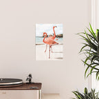 Pink Flamingos On Aruba Island Art Photo | Caribbean Beach Wall Print | Tropical Travel Photography Poster Gallery Image 2