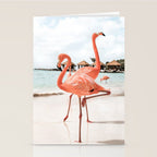 Pink Flamingos On Aruba Island Art Photo | Caribbean Beach Wall Print | Tropical Travel Photography Stationery Card Gallery Image 2
