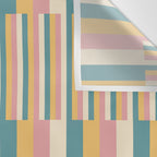 Mixed Stripes Pattern X Retro Summer Wall Tapestry Gallery Image 3