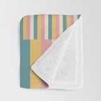Mixed Stripes Pattern X Retro Summer Throw Blanket Gallery Image 3