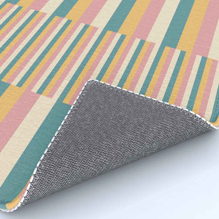 Mixed Stripes Pattern X Retro Summer Rug Gallery Image 4