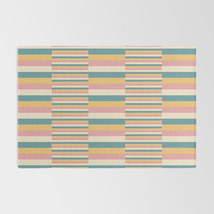 Mixed Stripes Pattern X Retro Summer Rug Gallery Image 2