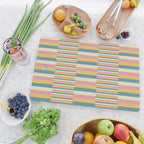 Mixed Stripes Pattern X Retro Summer Cutting Board Gallery Image 2