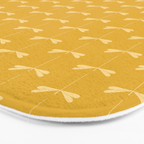 Dragonfly Pattern XIV Golden Yellow Bath Mat Gallery Image 3