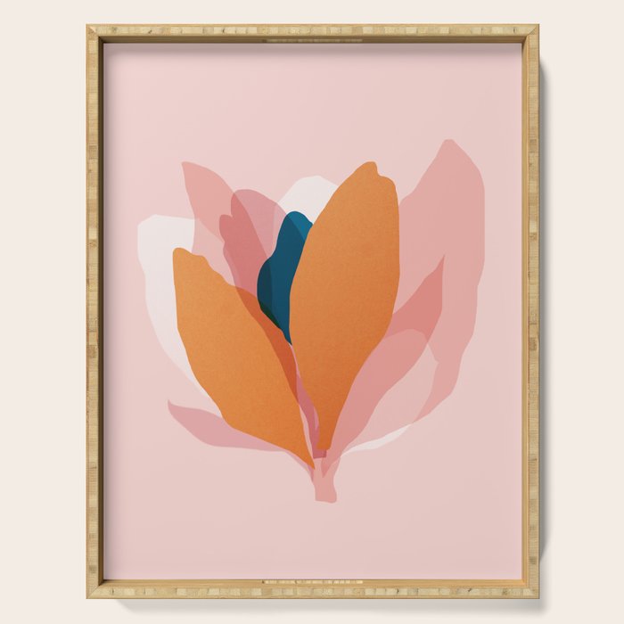 Abstraction_Floral_Blossom Serving Tray Gallery Image 1
