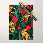 Leopards & Roses Pattern Wrapping Paper Gallery Image 1