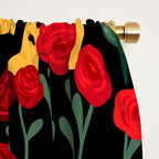 Leopards & Roses Pattern Window Curtain Gallery Image 2