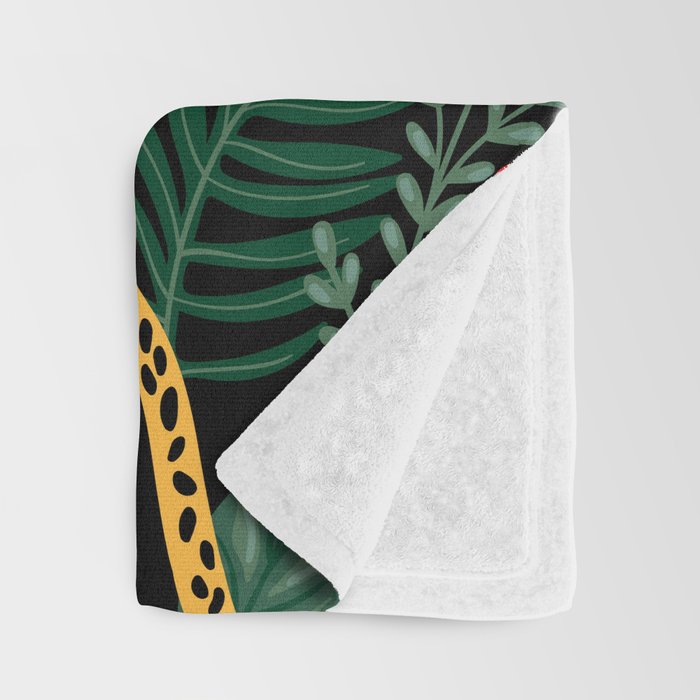 Leopards & Roses Pattern Throw Blanket Gallery Image 3