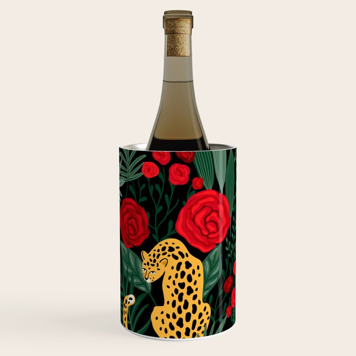 Leopards & Roses Pattern Wine Chiller Gallery Image 2