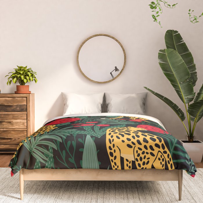 Leopards & Roses Pattern Comforter Gallery Image 3