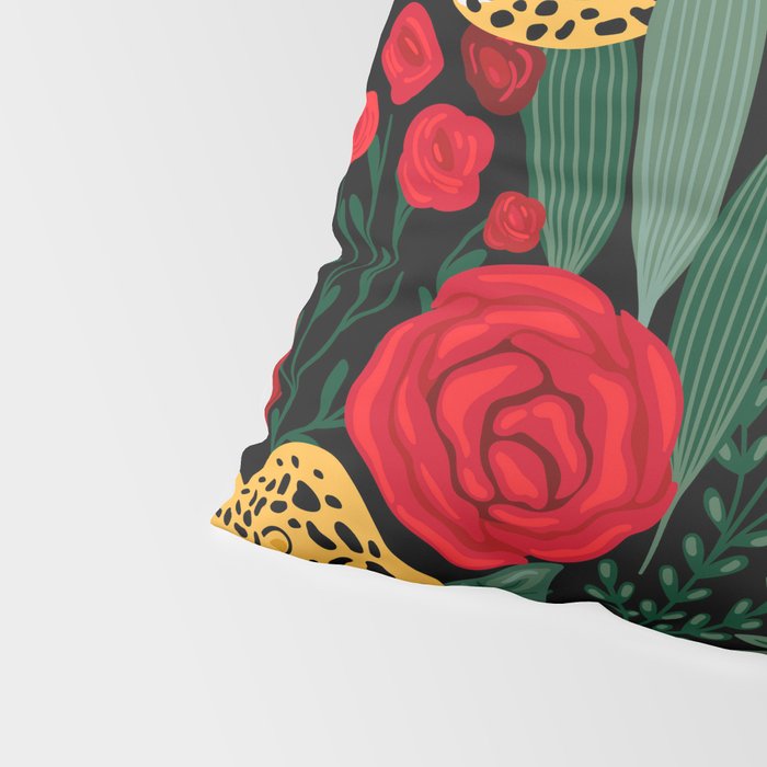 Leopards & Roses Pattern Pillow Sham Gallery Image 4