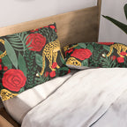 Leopards & Roses Pattern Pillow Sham Gallery Image 2