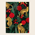 Leopards & Roses Pattern Poster Gallery Image 4