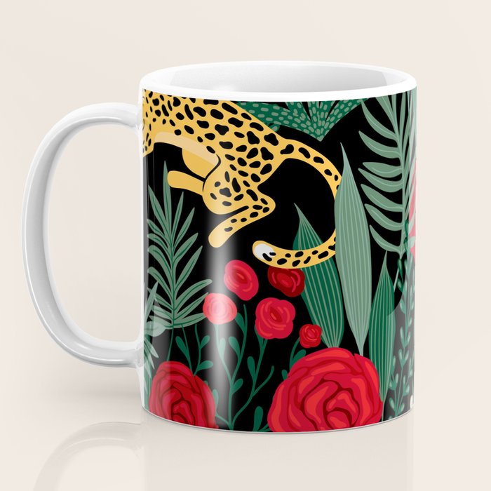 Leopards & Roses Pattern Coffee Mug Gallery Image 3