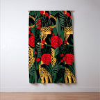 Leopards & Roses Pattern Window Curtain Gallery Image 3