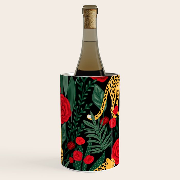 Leopards & Roses Pattern Wine Chiller Gallery Image 1