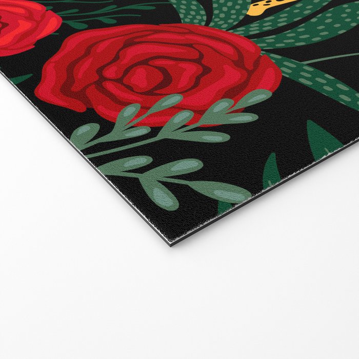 Leopards & Roses Pattern Welcome Mat Gallery Image 2