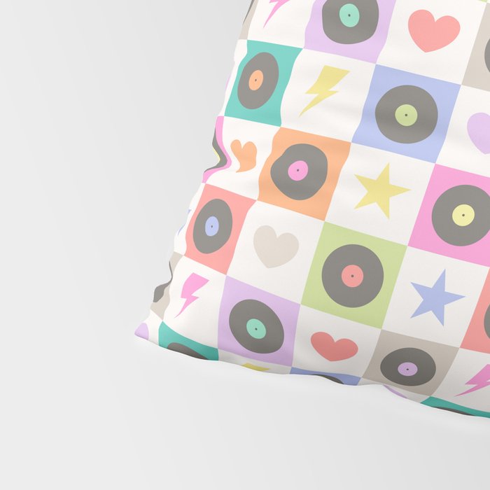 Colorful Checkerboard 80s - Pastel Colors Pillow Sham Gallery Image 4