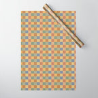 Checkered Multicolor Pattern IV Earthy Rainbow Wrapping Paper Gallery Image 1