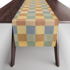 Checkered Multicolor Pattern IV Earthy Rainbow Table Runner Gallery Image 1