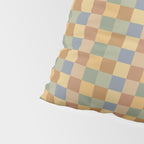 Checkered Multicolor Pattern IV Earthy Rainbow Pillow Sham Gallery Image 4