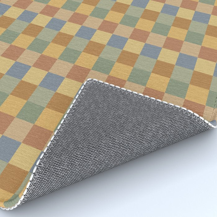 Checkered Multicolor Pattern IV Earthy Rainbow Rug Gallery Image 4