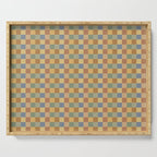 Checkered Multicolor Pattern IV Earthy Rainbow Serving Tray Gallery Image 1