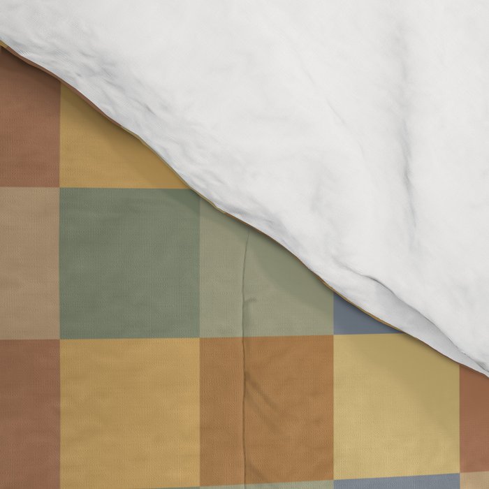 Checkered Multicolor Pattern IV Earthy Rainbow Comforter Gallery Image 4