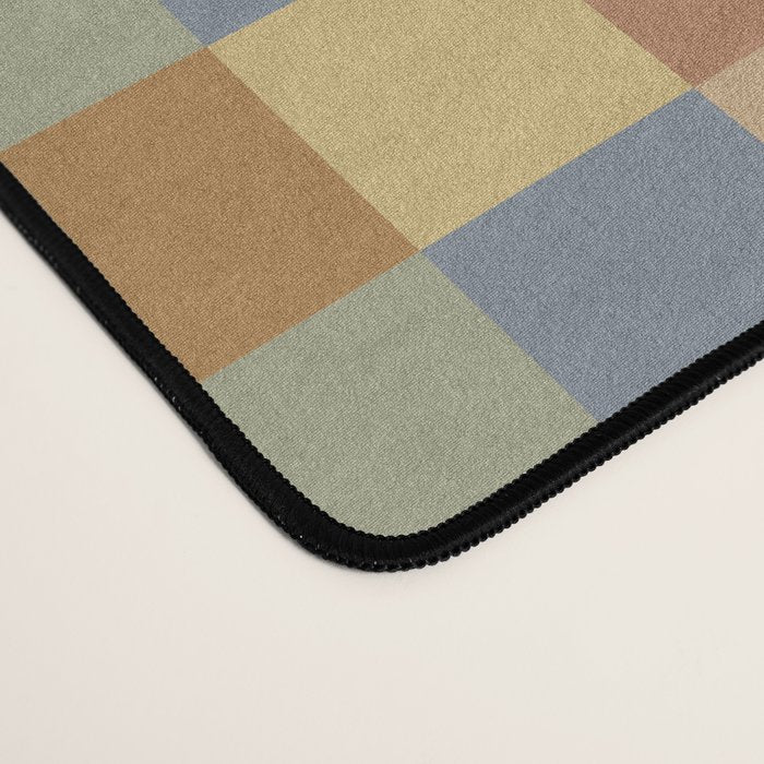 Checkered Multicolor Pattern IV Earthy Rainbow Desk Mat Gallery Image 4