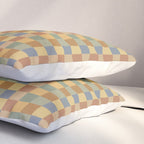 Checkered Multicolor Pattern IV Earthy Rainbow Pillow Sham Gallery Image 3