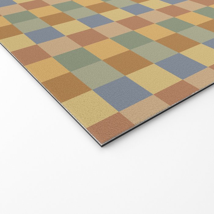 Checkered Multicolor Pattern IV Earthy Rainbow Welcome Mat Gallery Image 2