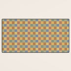 Checkered Multicolor Pattern IV Earthy Rainbow Desk Mat Gallery Image 3
