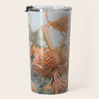 Lily - Orange terra cotta modern botanical floral Travel Mug Gallery Image 3
