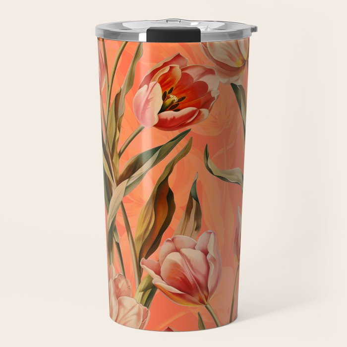 Magic Tulips Pattern VIII Travel Mug Gallery Image 1