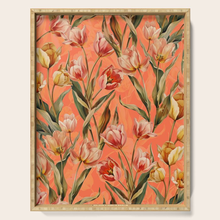 Magic Tulips Pattern VIII Serving Tray Gallery Image 1